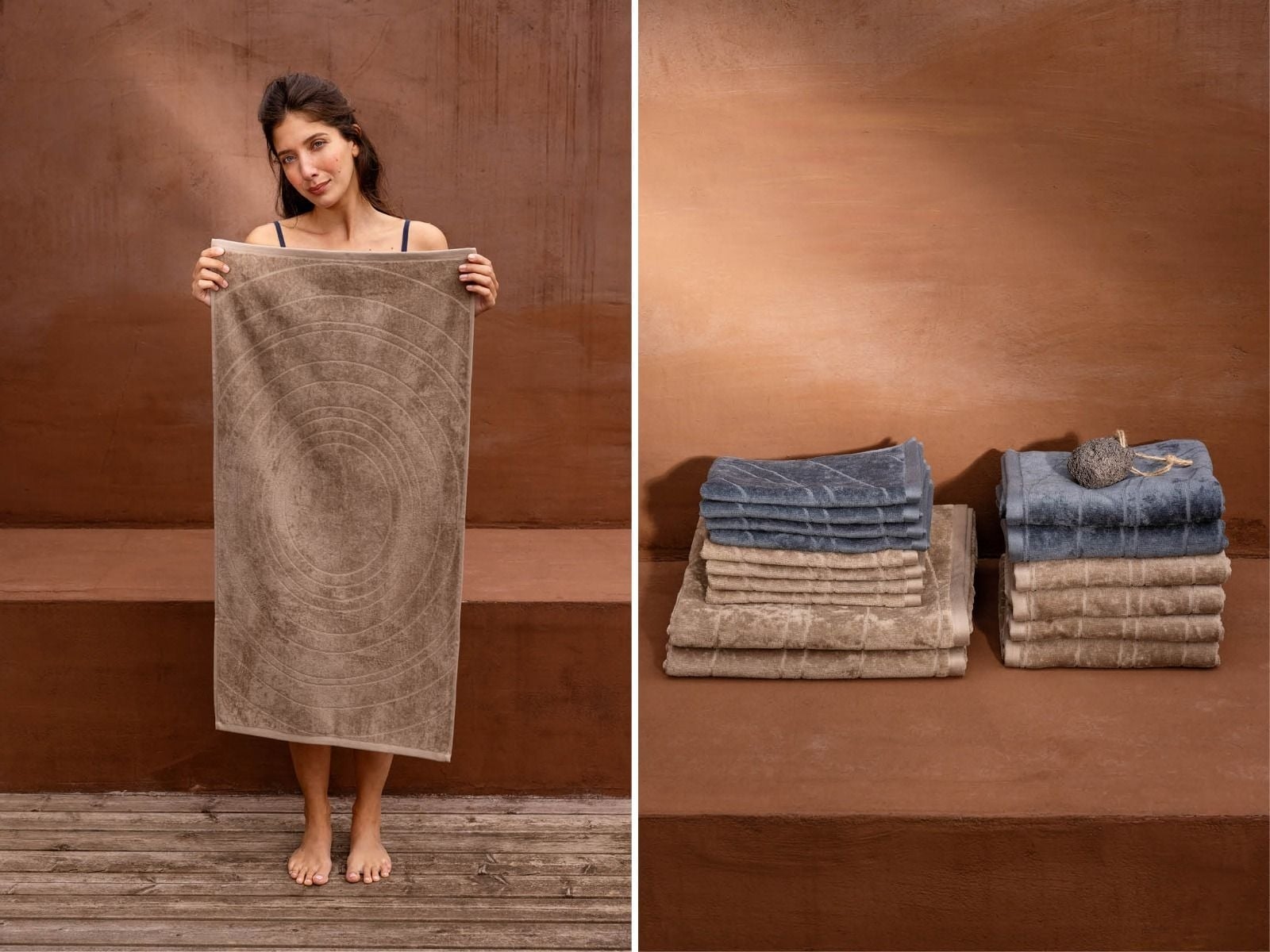 Handdukar velour classic taupe 50x100