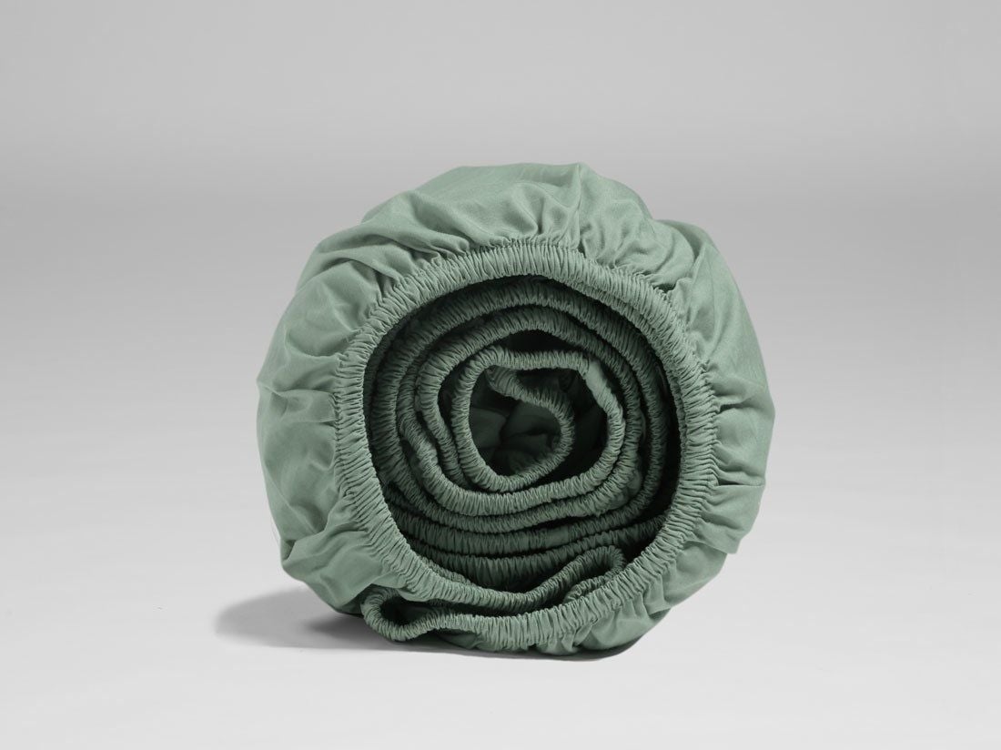 Dra på-lakan för barn percale jade green