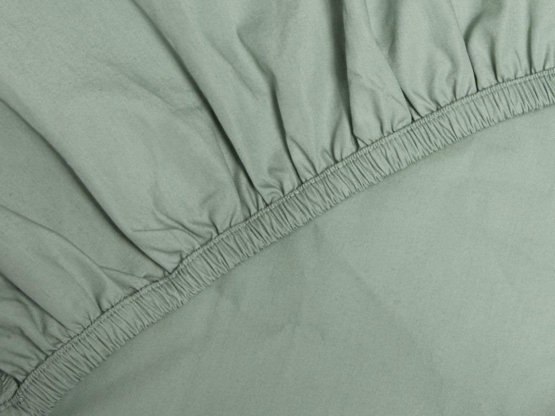 Dra på-lakan för barn percale jade green