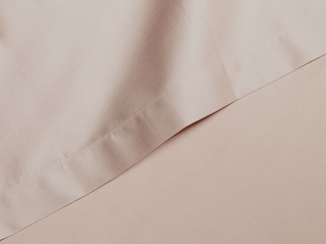 Barnlakan bomullssatin dusty rose