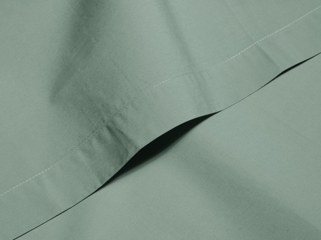 Barnlakan percale jade green