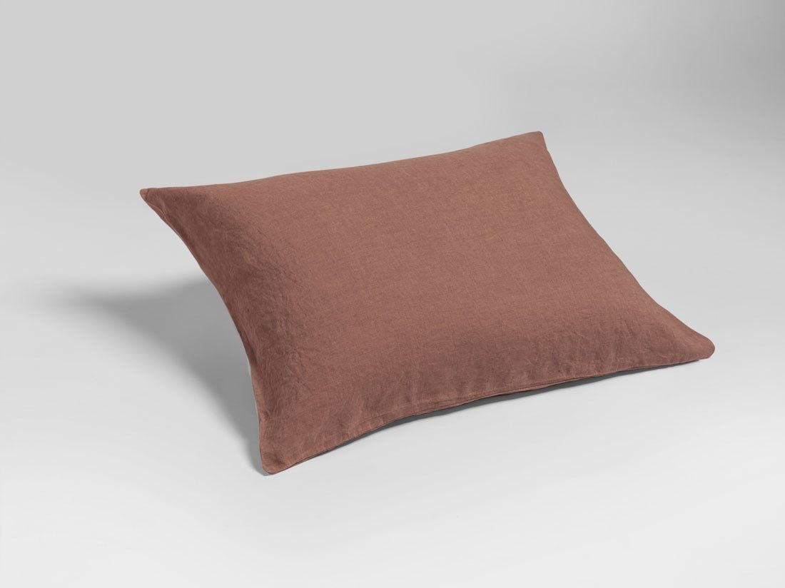 Örngott tvättat linne clay rose