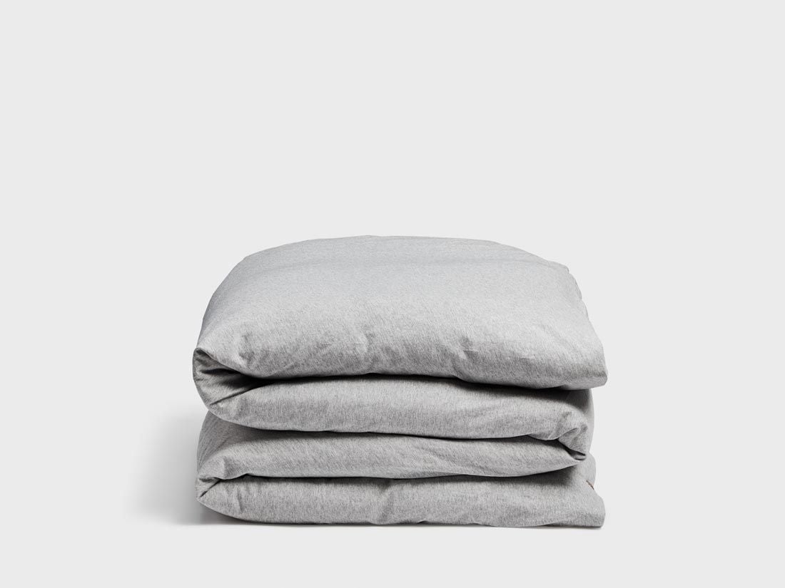 Påslakan för barn jersey white grey