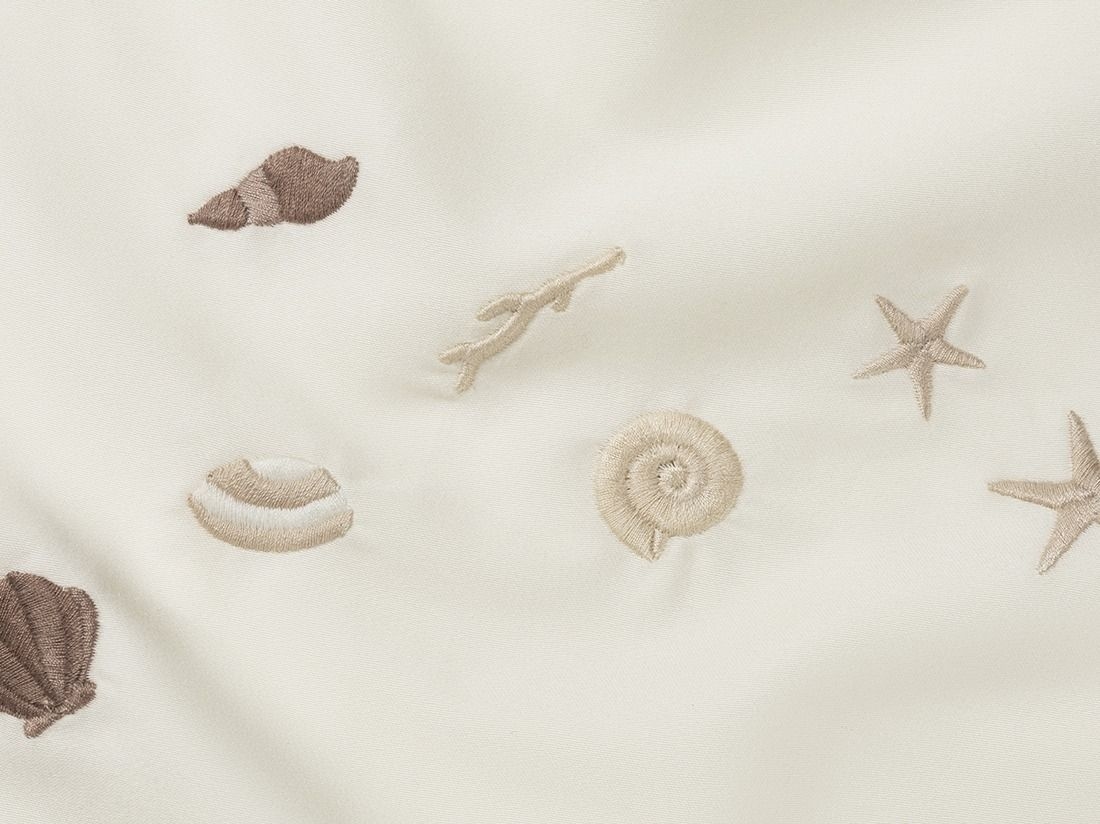 Örngott bomullssatin warm white seashell