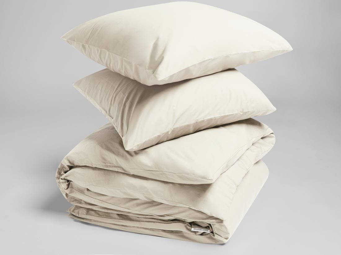 Påslakanset percale white sand