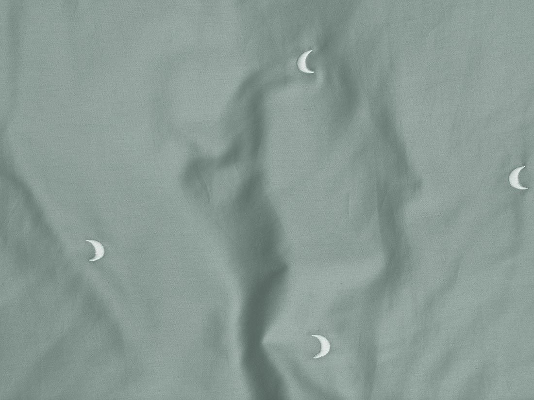 Örngott bomullssatin sea green moon