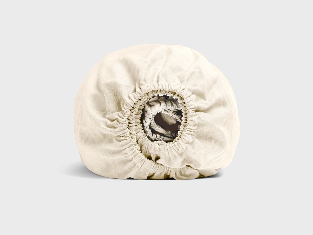 Dra-på-lakan bomull TENCEL™ latte chambray