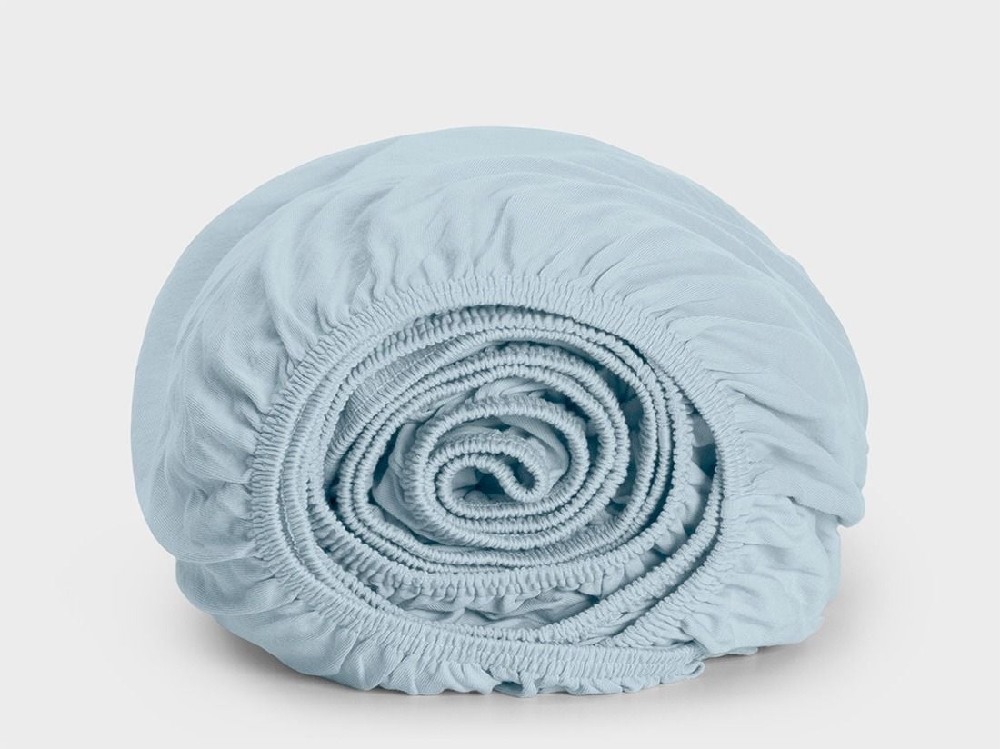 Dra på-lakan för barn jersey fresh blue