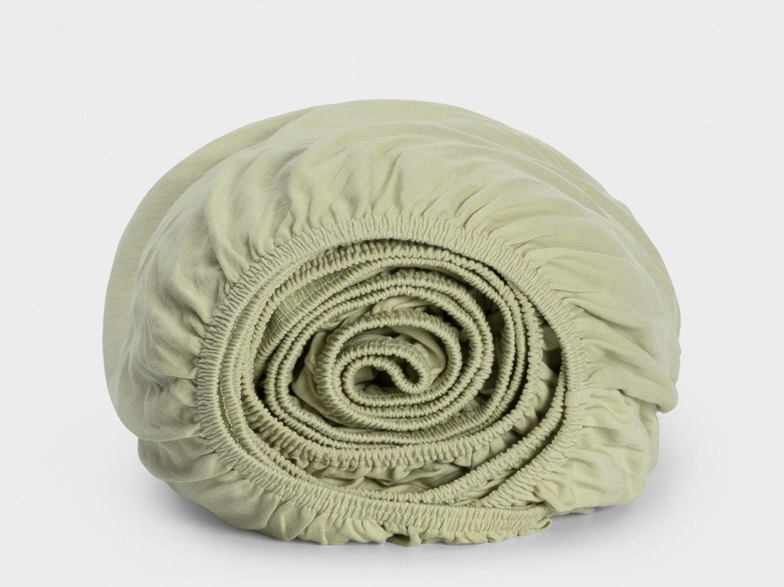 Dra på-lakan för barn jersey pistachio green