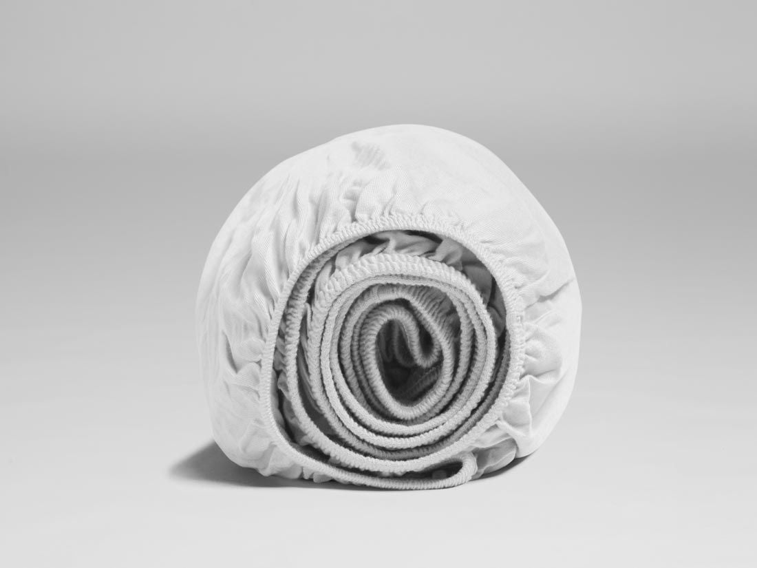 Dra-på-lakan jersey pure white