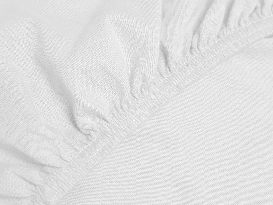 Dra på-lakan för barn jersey pure white