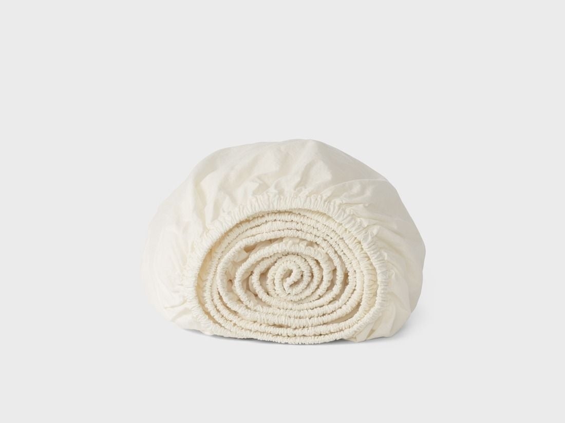 Dra-på-lakan bomullspercale soft cream