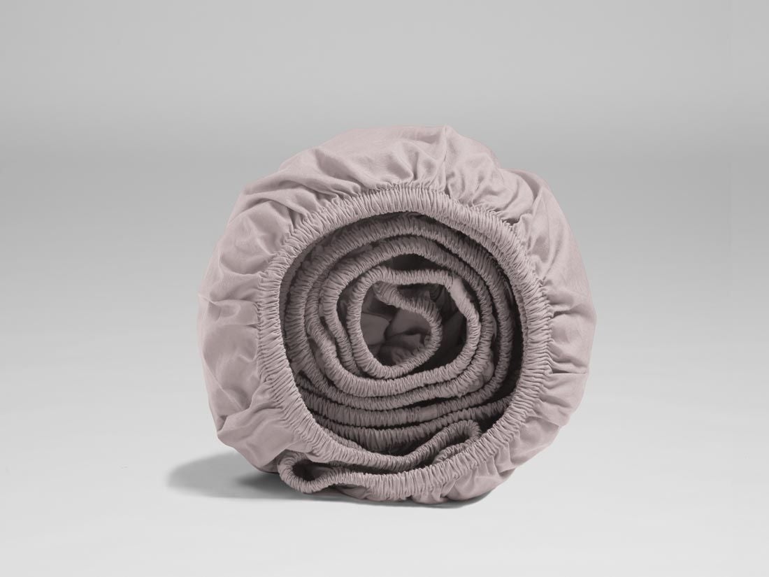 Dra-på-lakan percale pale rose