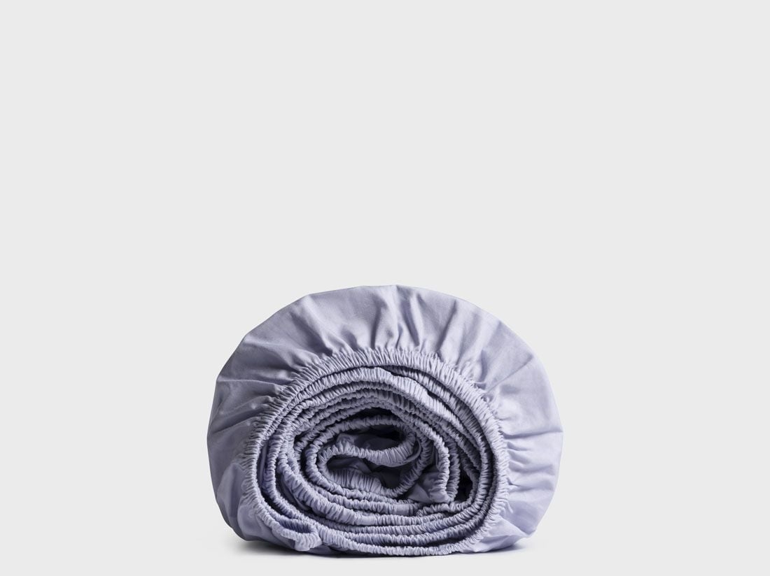 Dra på-lakan för barn percale lavender blue