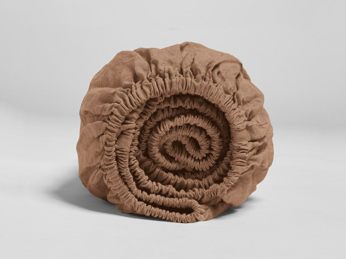 Dra-på-lakan tvättat linne hazel