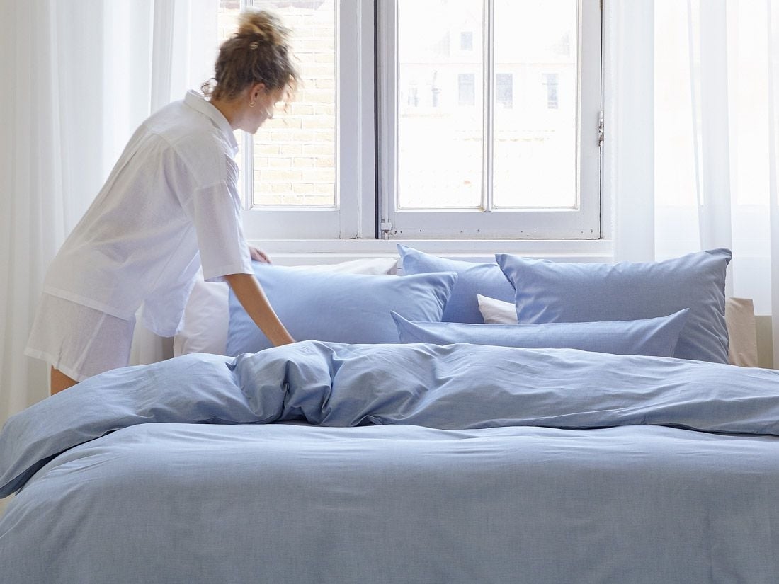 Örngott bomull TENCEL™ blue chambray