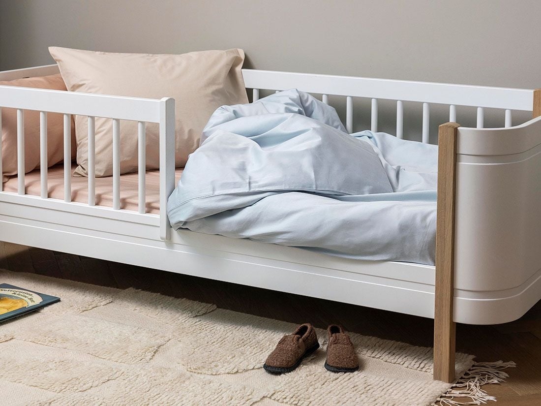 Påslakan för barn bomullssatin sky blue