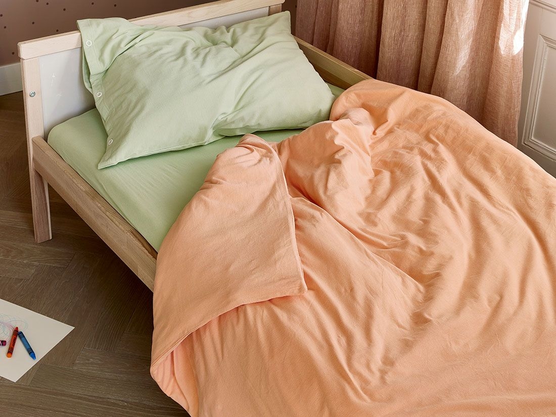 Påslakan för barn jersey perfect peach