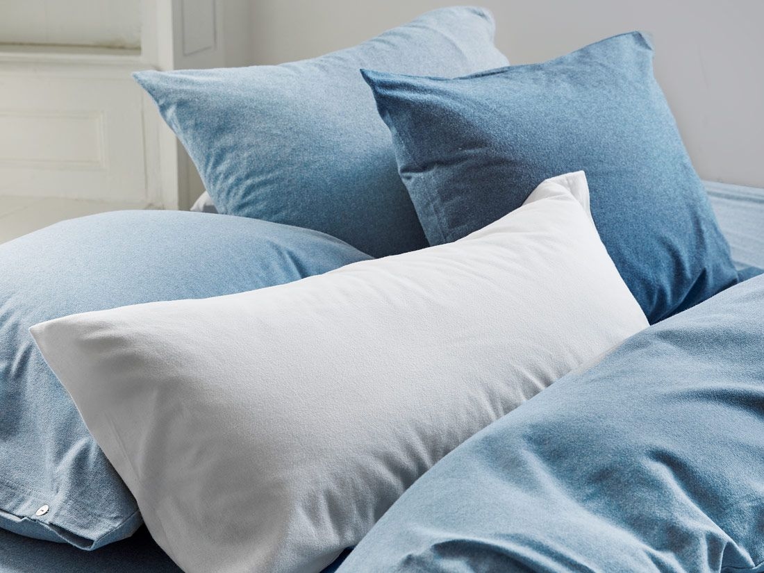 Örngott flanell light blue