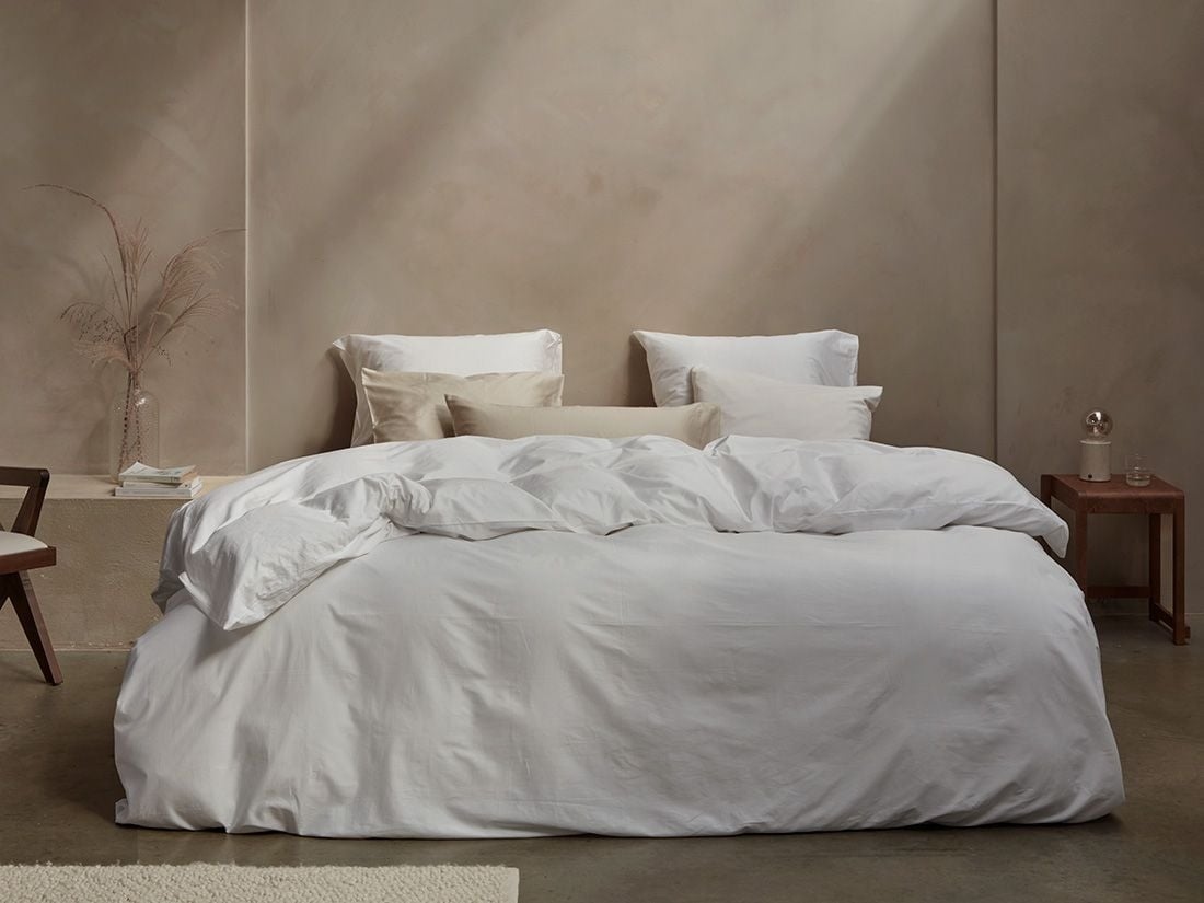 Påslakanset bomullssatin pure white