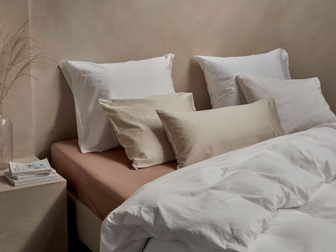 Påslakanset bomullssatin pure white