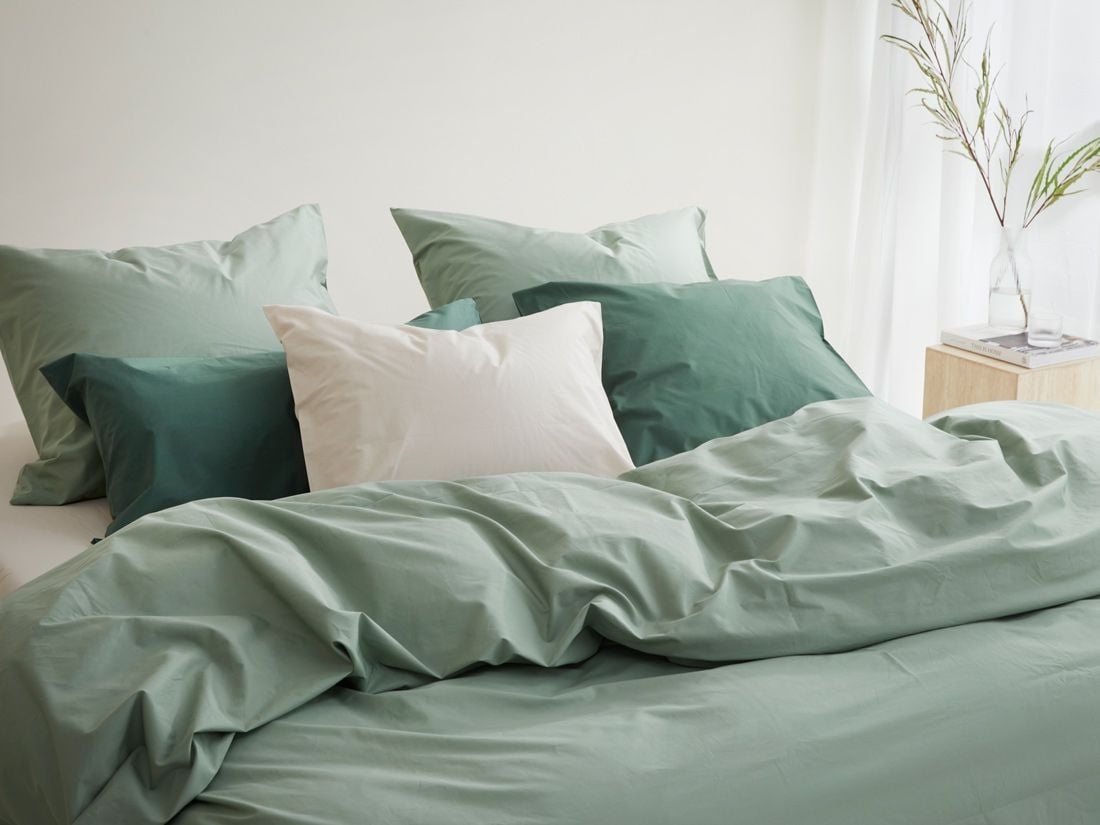 Örngott percale jade green