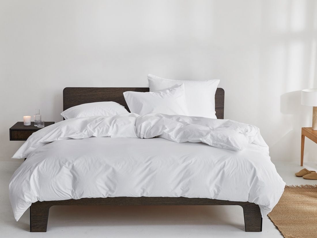 Påslakanset percale pure white
