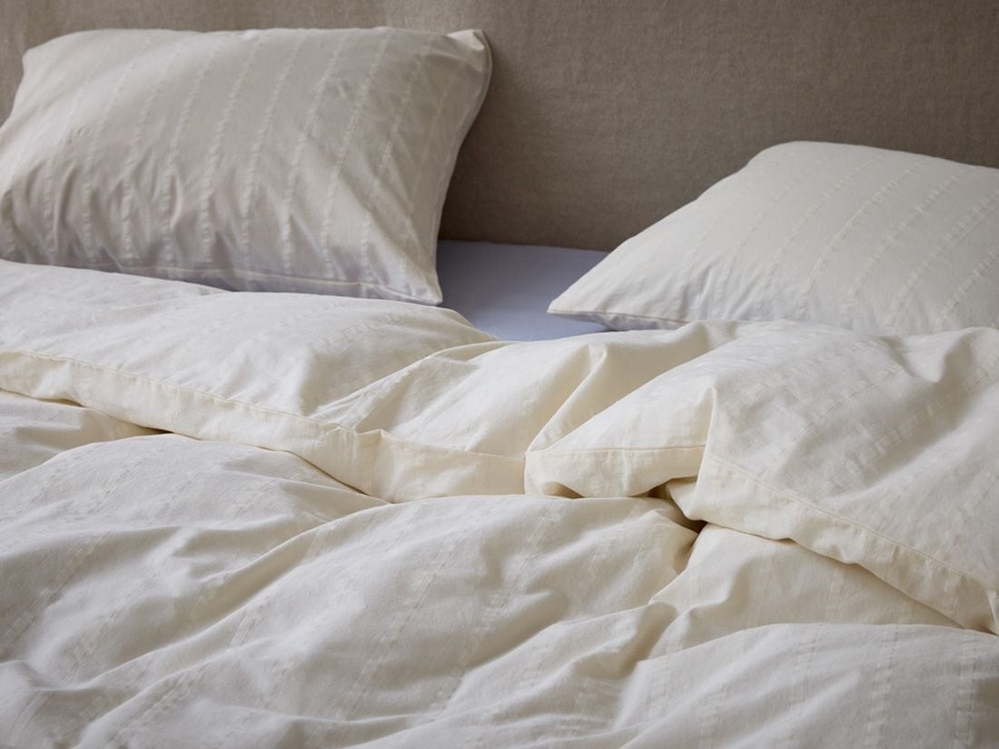 Örngott seersuckerbomull gentle white