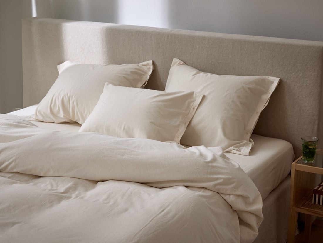 Påslakanset flanell natural