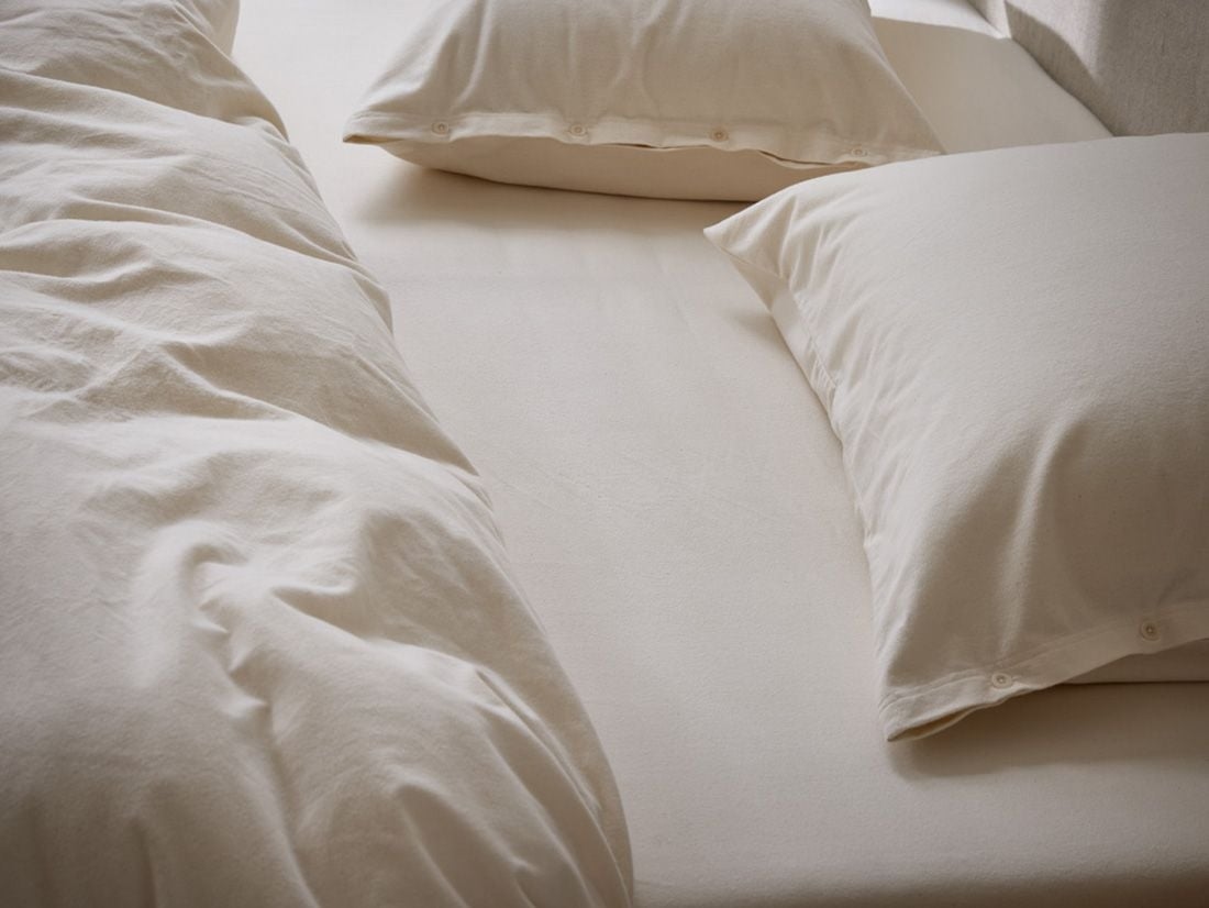 Påslakanset flanell natural