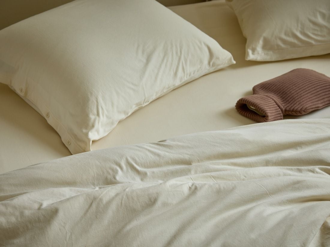 Överdrag till varmvattenflaska i bomull cocoa brown 36x20