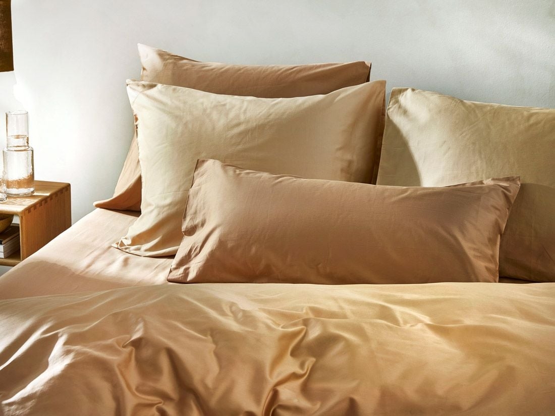 Örngott bomullssatin caramel