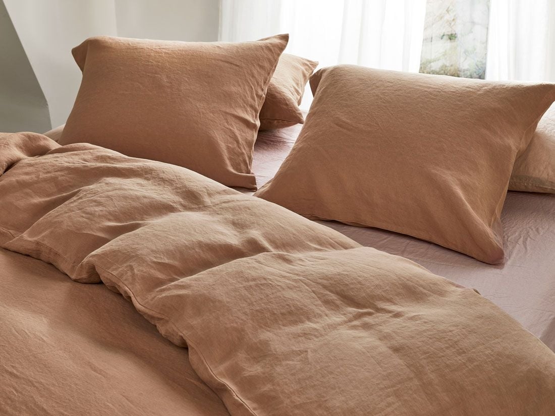 Örngott tvättat linne hazel