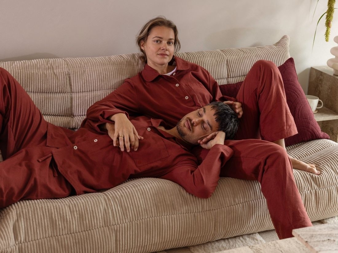 Pyjamasset dam flanell red velvet