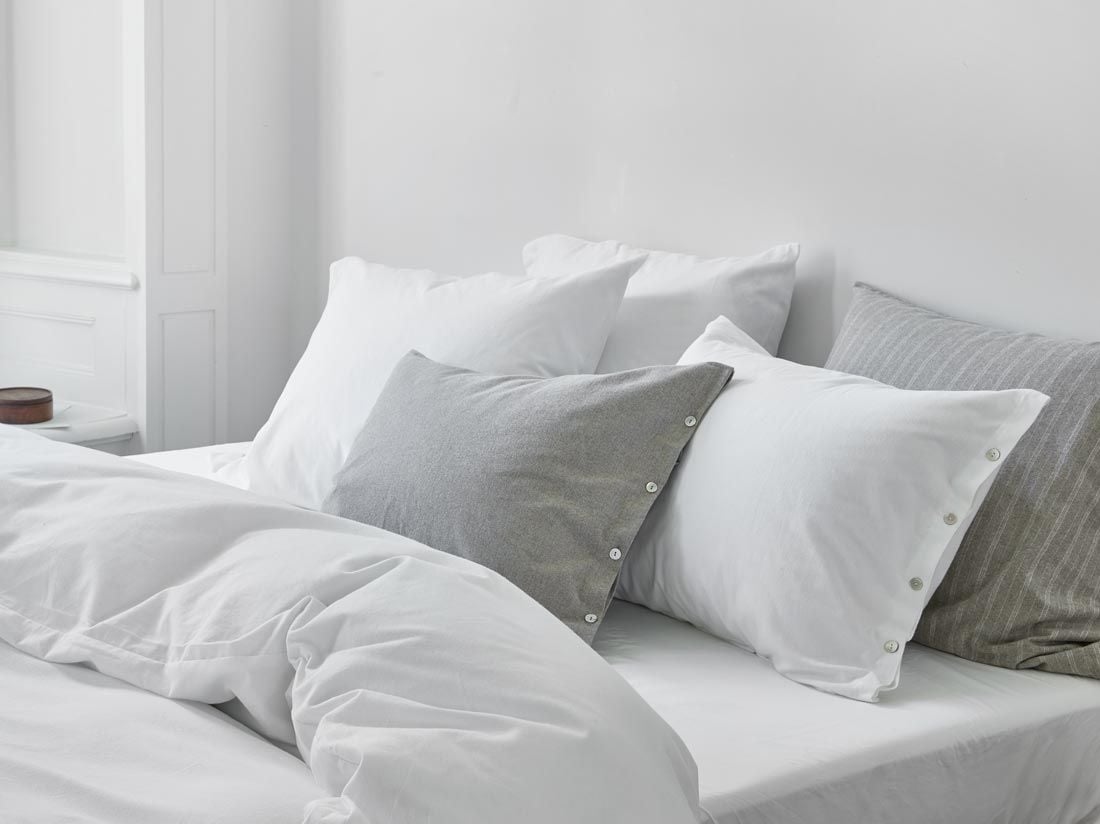 Örngott flanell pure white