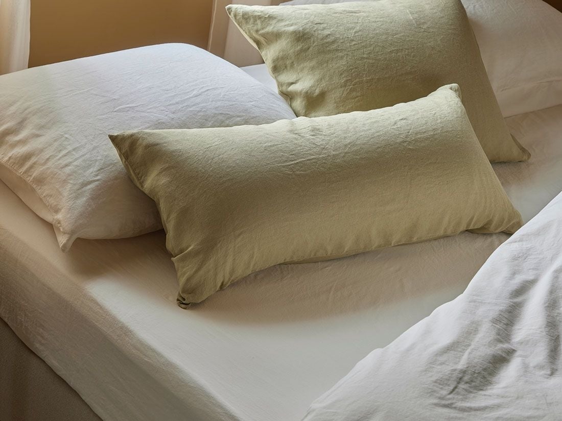 Örngott hampa/bomull botanic green