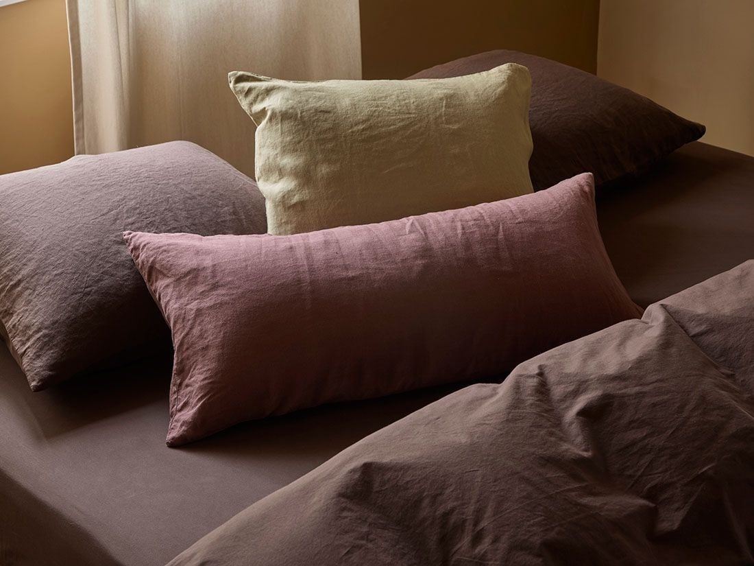 Örngott hampa/bomull roasted brown