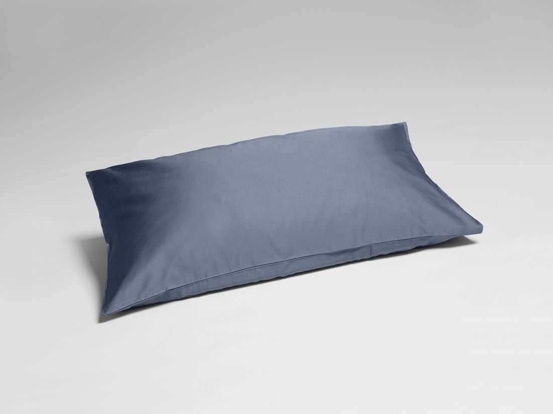 Örngott bomullssatin misty blue