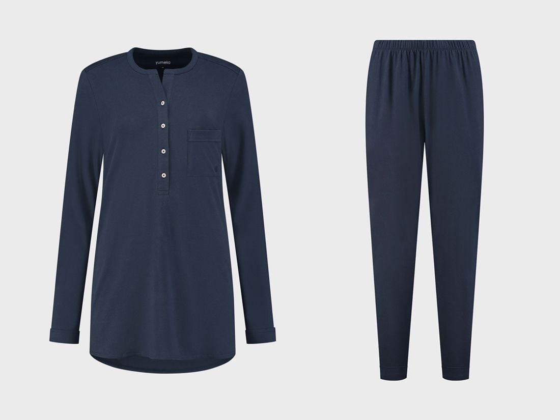 Pyjamasset dam i jersey midnight blue
