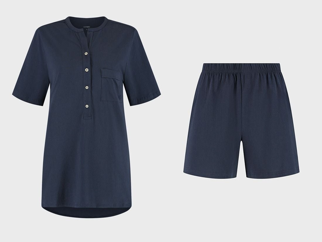 Pyjamasset dam kort jersey midnight blue