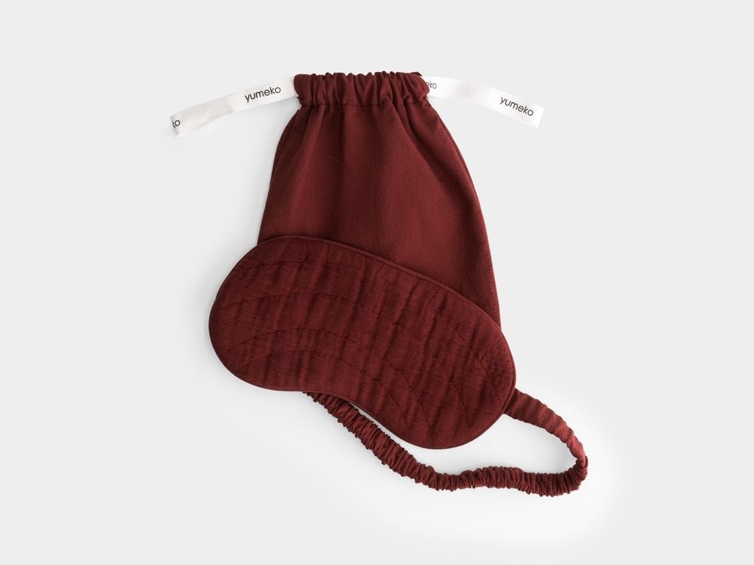 Sovmask bomullsmuslin arch bordeaux