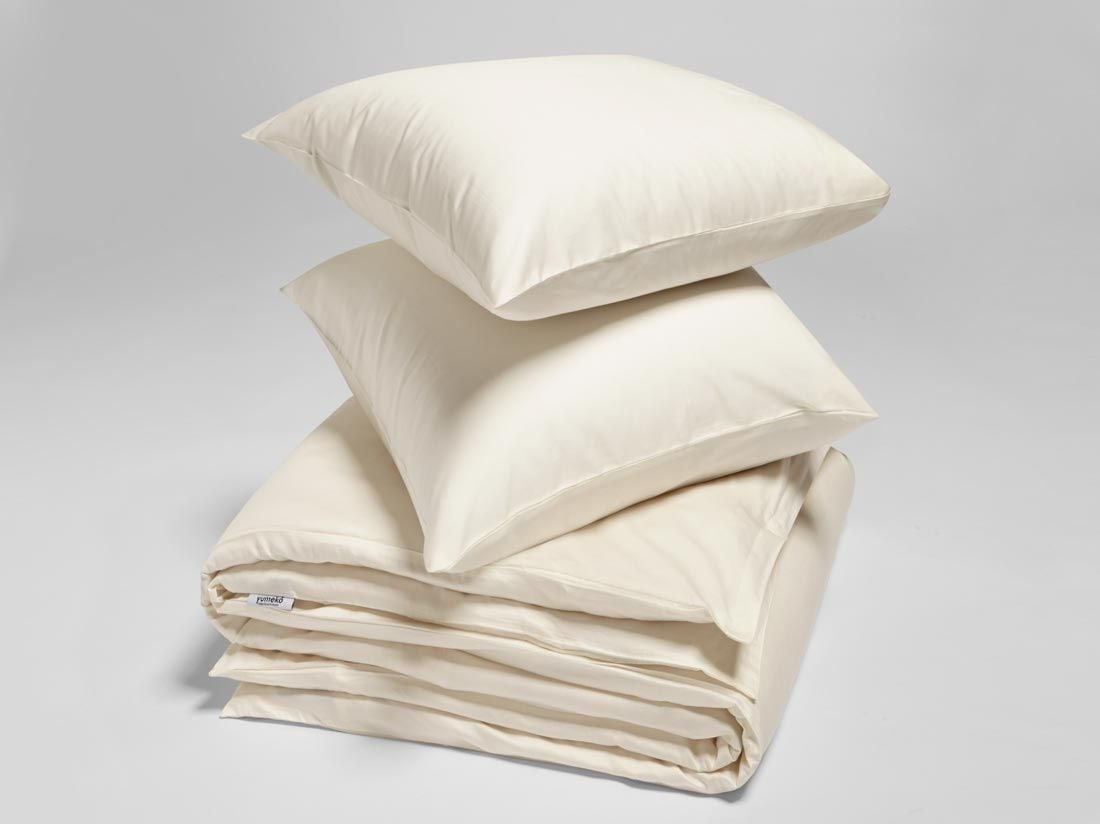 Påslakanset bomullssatin natural