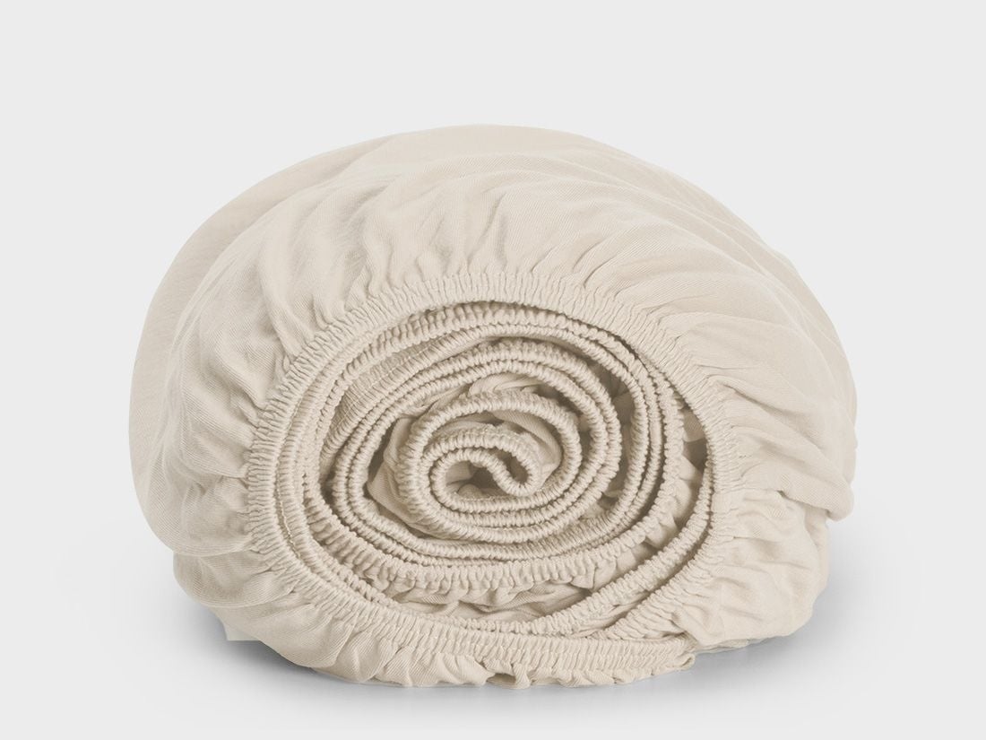 Dra på-lakan för barn jersey sunrise white