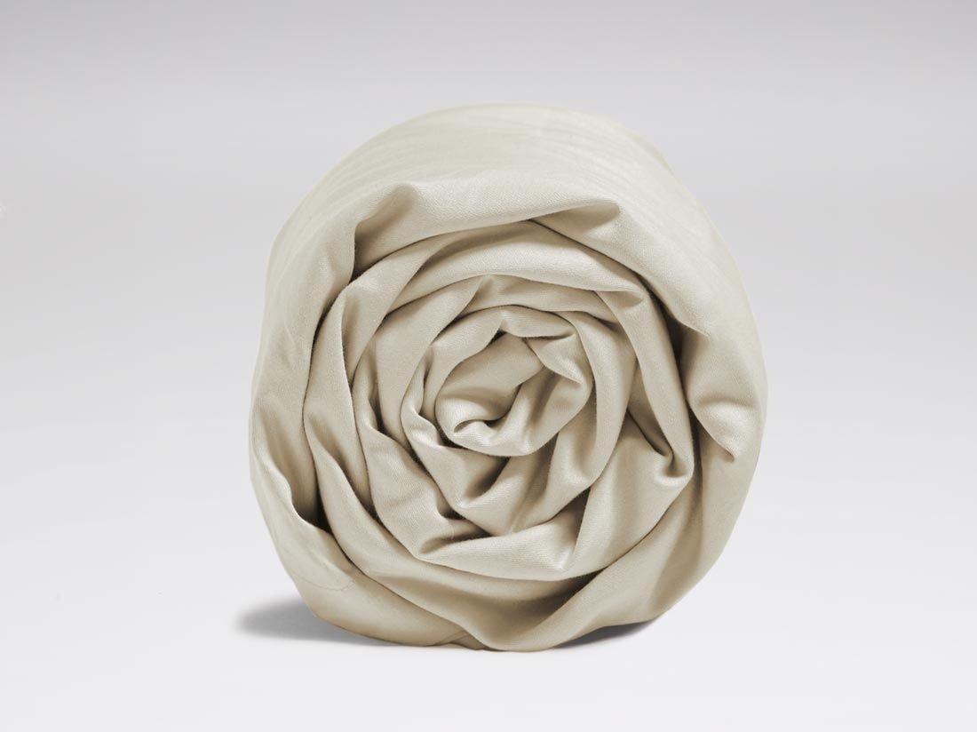 Lakan bomullssatin sandy grey