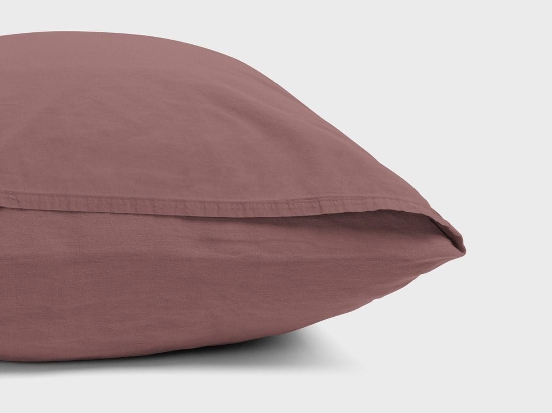 Örngott hampa/bomull deep raspberry