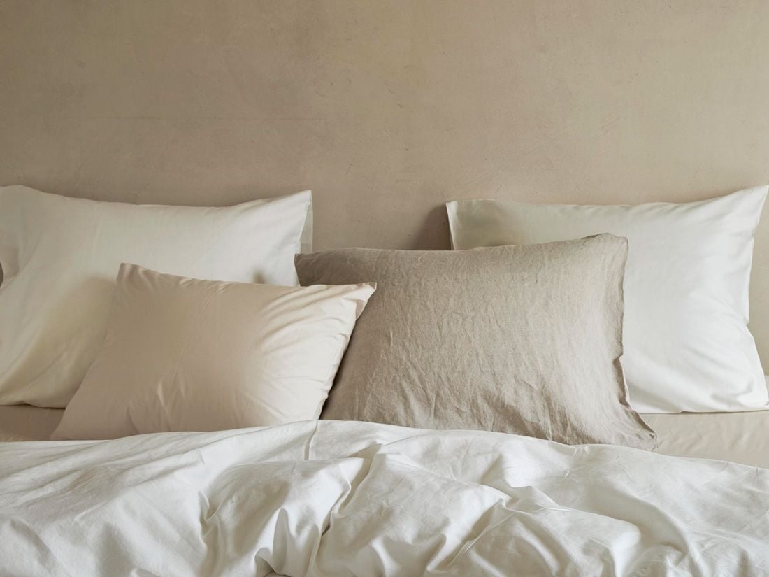 Örngott bomullssatin warm white