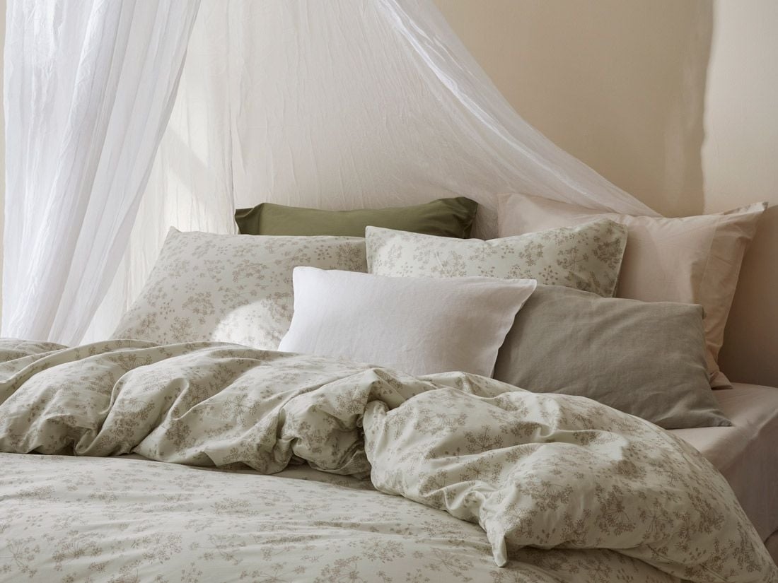 Örngott bomullssatin natural bloom