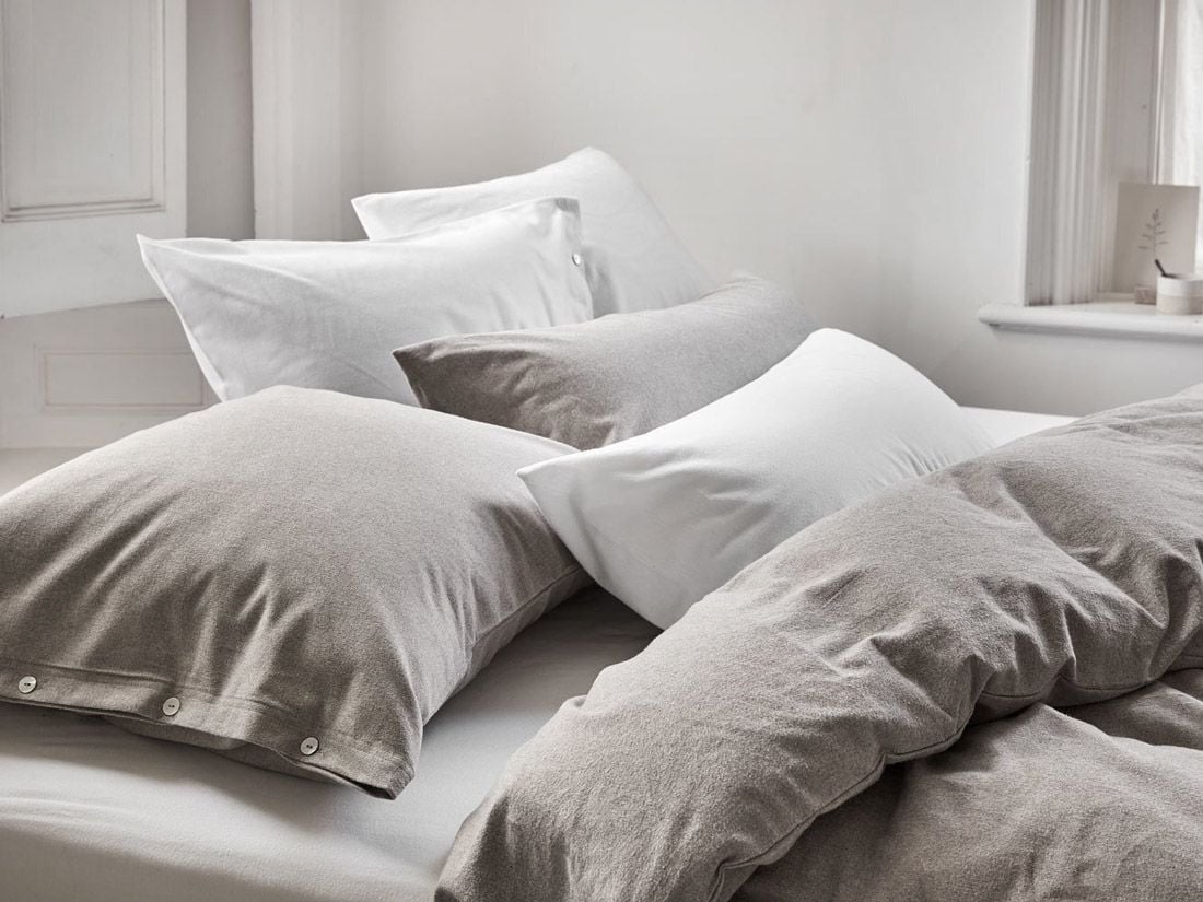 Påslakanset flanell stone brown