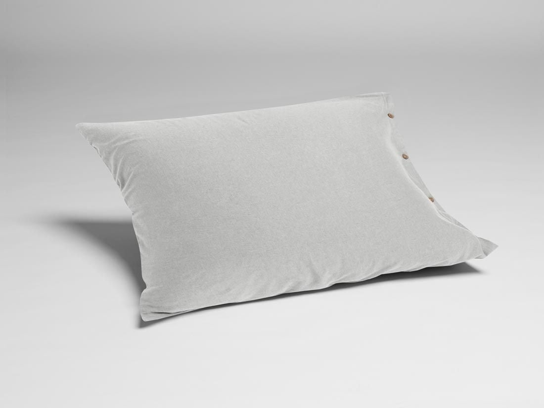 Örngott jersey white grey