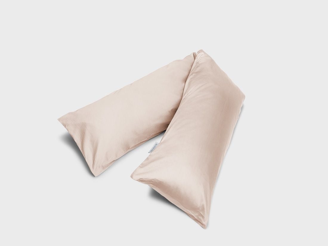 Örngott för sidosovare bomullssatin dusty rose 37x160